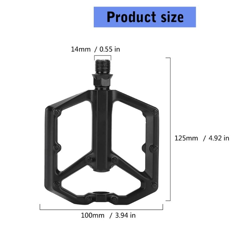 Aluminum Alloy Bicycles Flat Pedals 2 Bearings Bicycles Platform Pedals Replacement Wide Flat Cycling Pedals Enduring