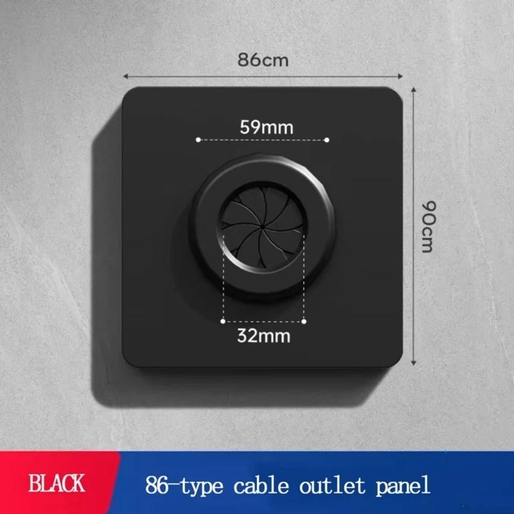 Decorative Type 86 Cable Outlet Panel Cover With Outlet Hole Rotating Opening Switch Decorative Cover Wall Blank Panel Home