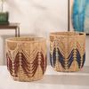 Cesto Portaoggetti Intrecciato a Mano Design Rinforzato in Ferro Contenitore Decorativo Multiuso per Oggetti Domestici