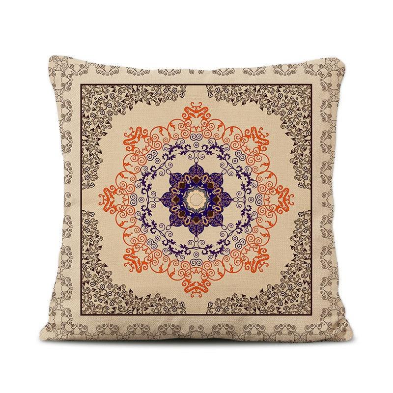 Retro Persian Style Turkish Waist Pillow, Luxury Ethnic Palace Style B&B Hotel Model Room Decoration Sofa Pillow