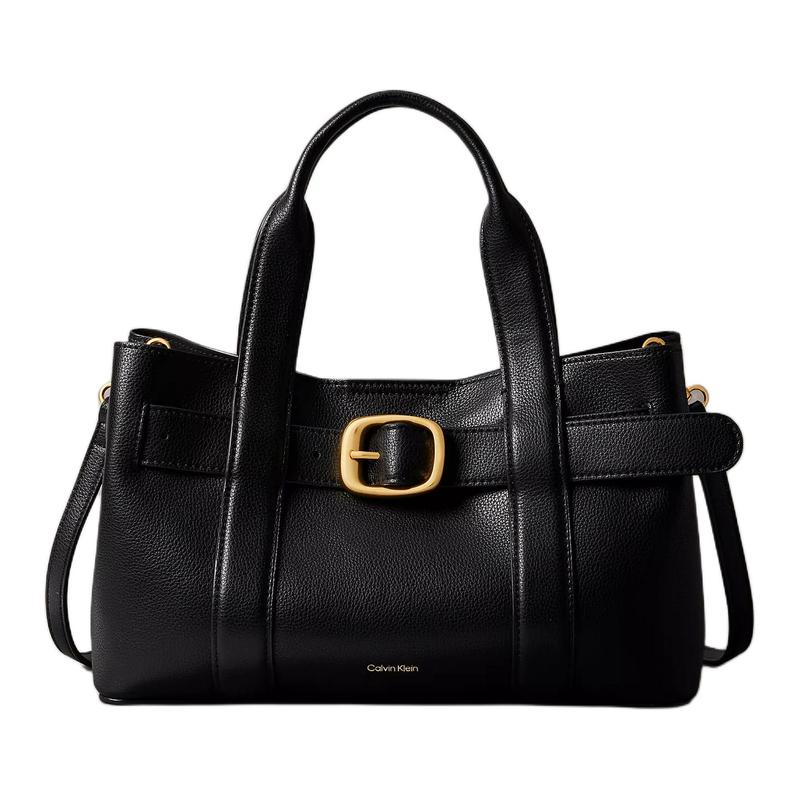 Calvin Klein Brand Letter Logo Polyurethane Shoulder Handbag Small Women s Black чёрный