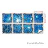 8Pcs 3D Bathtub Anti-Slip Stickers - Waterproof PVC Bathroom Safety Decals - Decorative 13x13cm Removable Self-Adhesive Mural