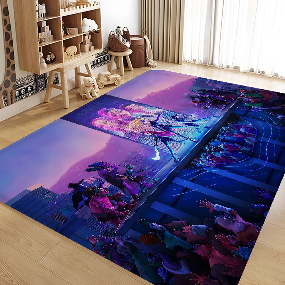KPop D-Demons H-Hunters Chicas Anime Alfombra de Pasillo Estilo INS Suave Suelo de Dormitorio Casa Lavadero Alfombras Antideslizantes para Mesita de Noche