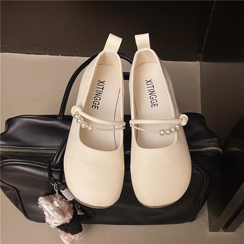 Chinese national style Mary Jane shoes evening gentle wind with skirt French beautiful fairy wind shallow mouth single shoes women's shoes