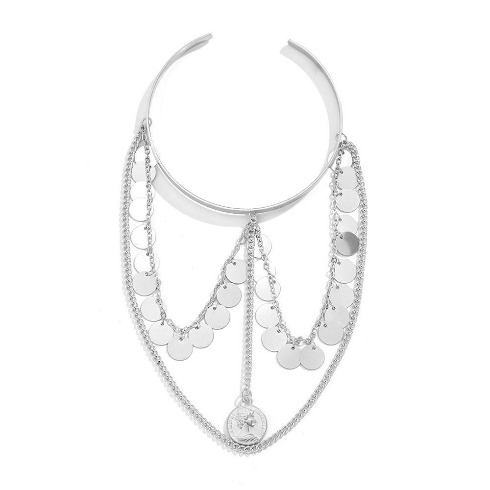 

Silver Gold Adjustable for Women Girls Arm Bracelet Tassel Armband Minimalist Bangle Upper Arm Cuff срібний