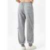 Women Elastic High Waist  Casual Active Fit Wide Long Leg Pants Trousers With Pockets