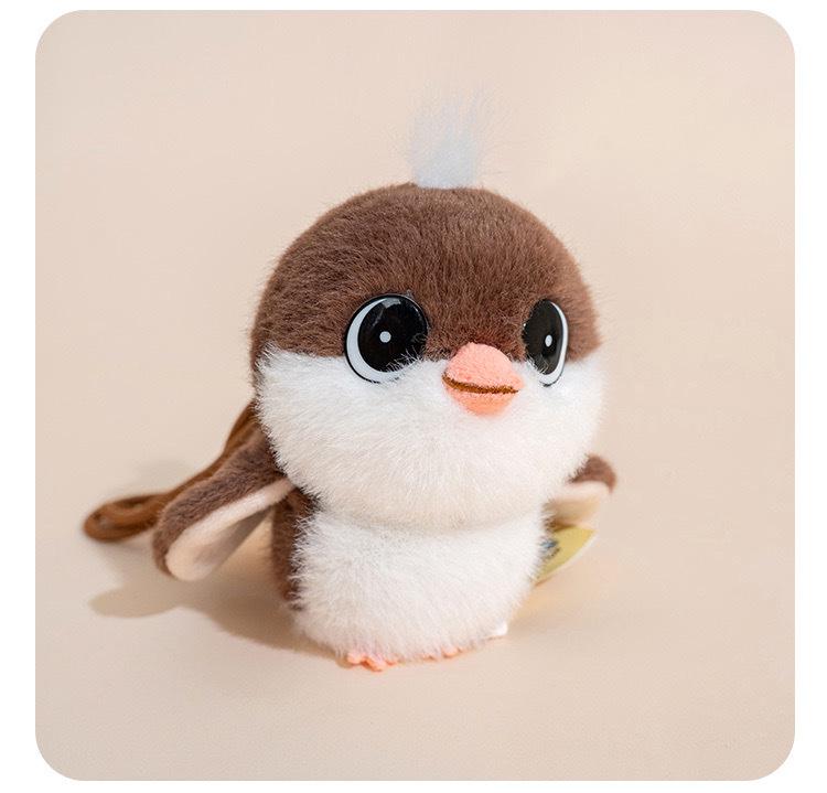 Adorable Sparrow Plush Charm Doll Ornament