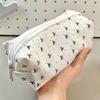 Simple Bow Pencil Case Student  Sweet Pencil Pouch Portable Large Capacity Stationery Bag Cartoon Cute Pen Bag Gifts