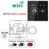 Smart Thermostat for Electric Floor Heating 16A LCD Touch Screen Temperature Controller Voice Control by Alexa/Google Home