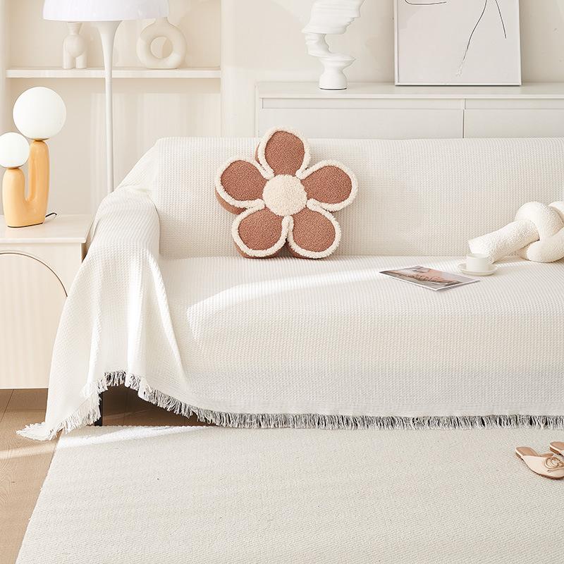 

Кремовое ветровое одеяло для пикника и кемпинга, диванная подушка, четыре сезона, универсальный чехол для дивана «все включено», полотенце 90x180 cm