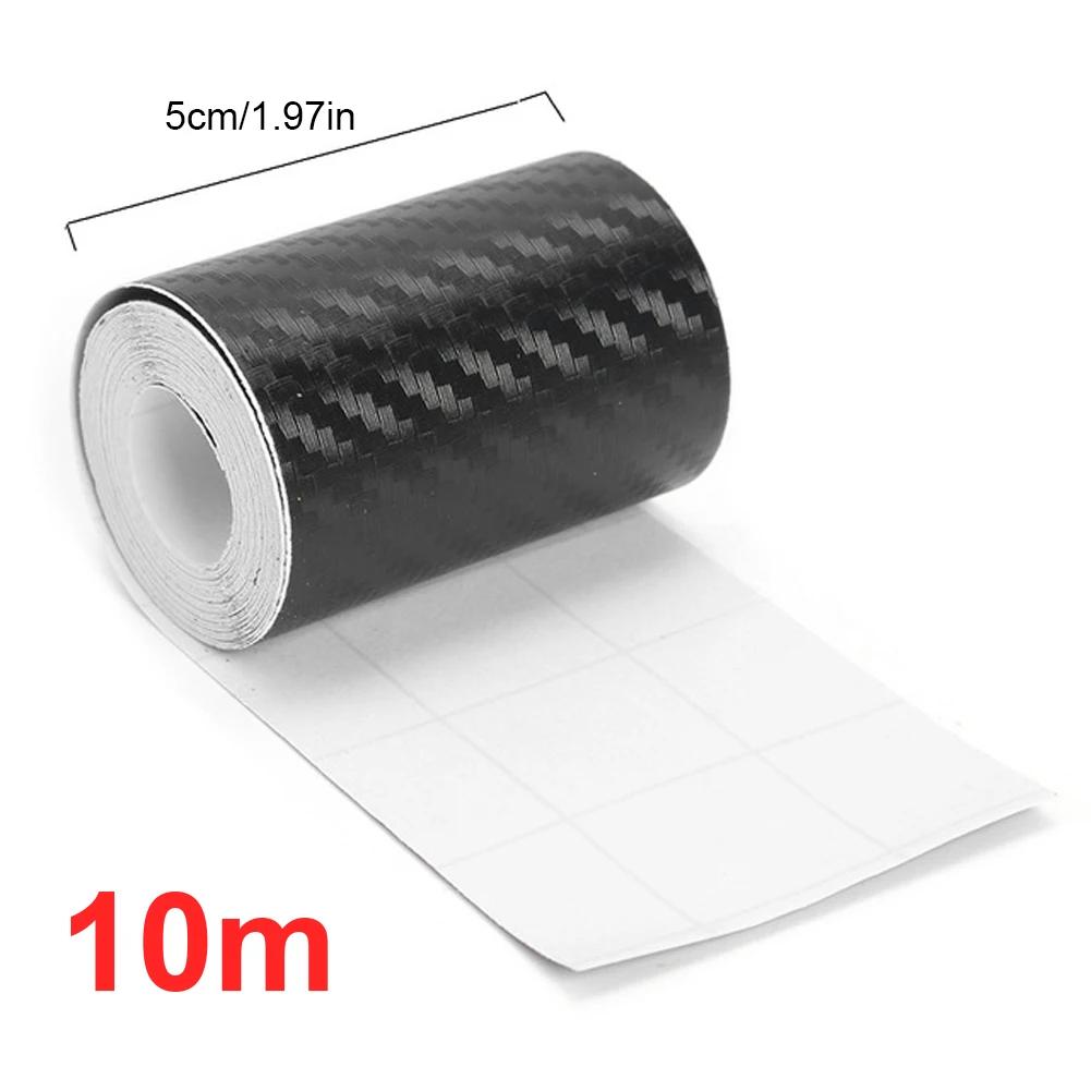3D Carbon Fiber Tape Stickers DIY Nano Black Car Door Edge Guards Side Protector Strip Waterproof Protection Film Decorative