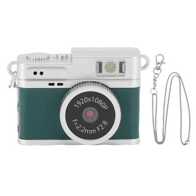 Small Retro Digital Camera 1080P FHD 0.96 Inch Color Screen Keychain Camera with Flash Light 4 Filters for Travel