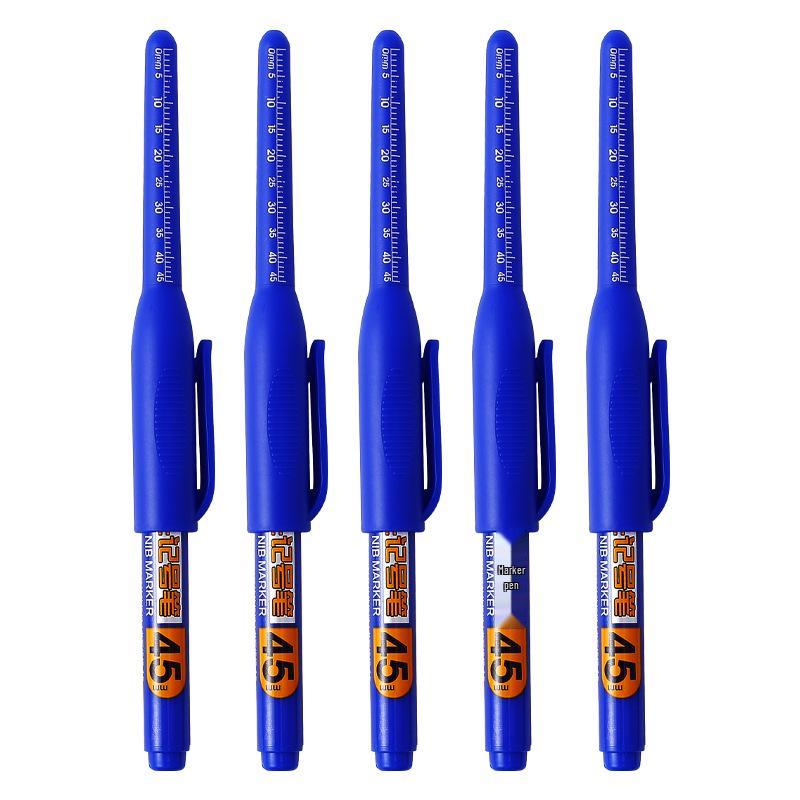 Refillable Waterproof Long-Tip 30MM Woodworking Marker Pen with Deep-Hole Non-Fading Ink