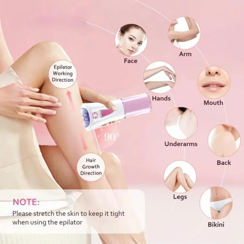 Smooth Glide Epilator For Women Facial Hair, Portable Facial Epilator For Women,Epilator Hair Removal For Women