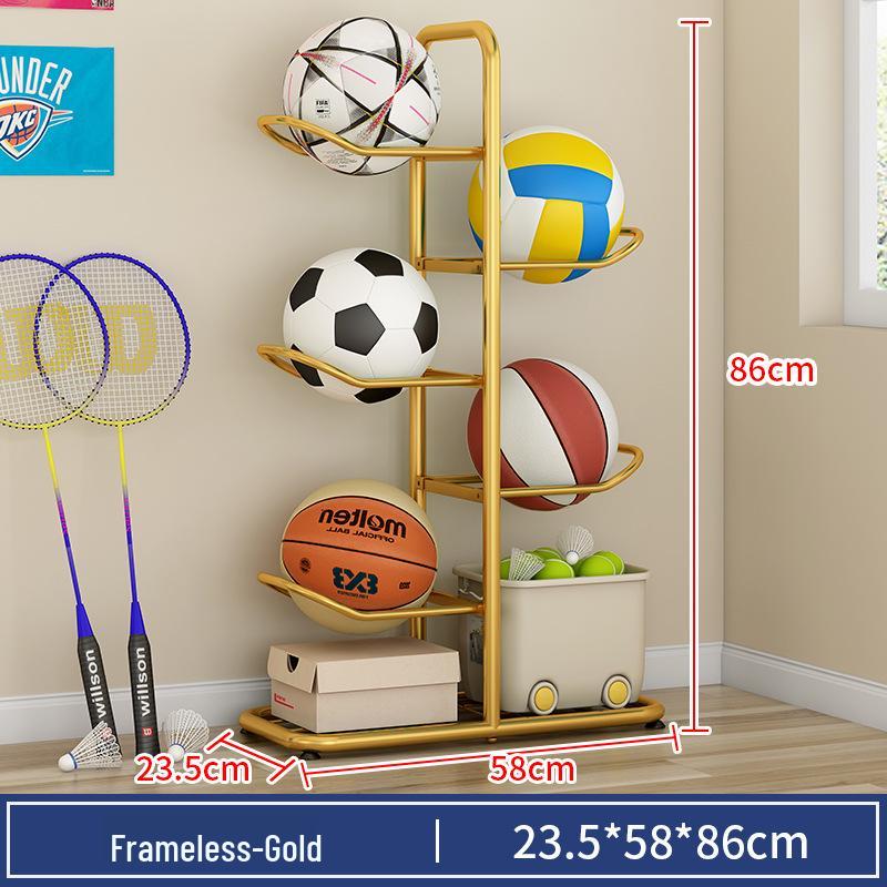 Multi-layer Iron Rack for Storing Kids' Sports Balls, Rackets & More