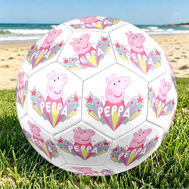 Pink Pig Print Size 5 Soccer Ball, PU Wear Resistant Football for Match Training and Daily Practice, Birthday Gift for Soccer Fans