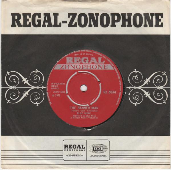 

7inch Record BLUE MINK - The Banner Man RZ3034 Regal Zonophone 1971 UK Rock Used