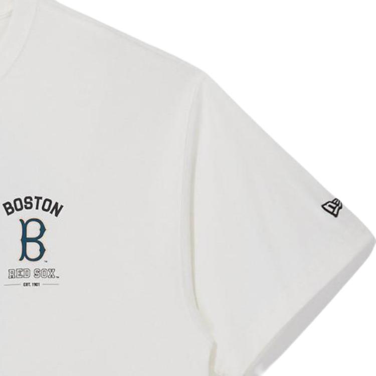 New Era SS26 Cute Pet Series MLB Boston Red Sox Breathable Simple Round Neck Loose Casual Letter Print Embroidered Logo Short Sleeve T-Shirt 14905237