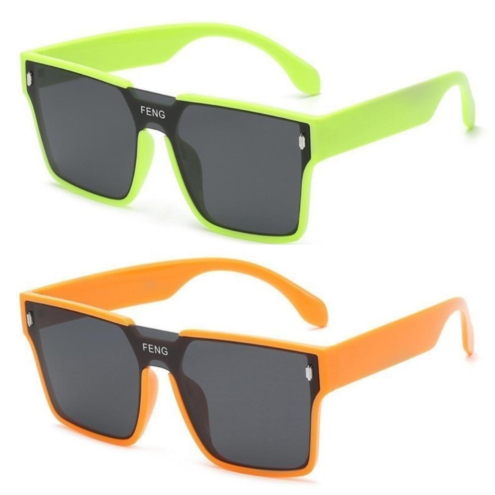 Retro Korean One-piece Large-frame Windproof Sunglasses Women's Retro Ins Yellow Glasses Men's Driving UV400
