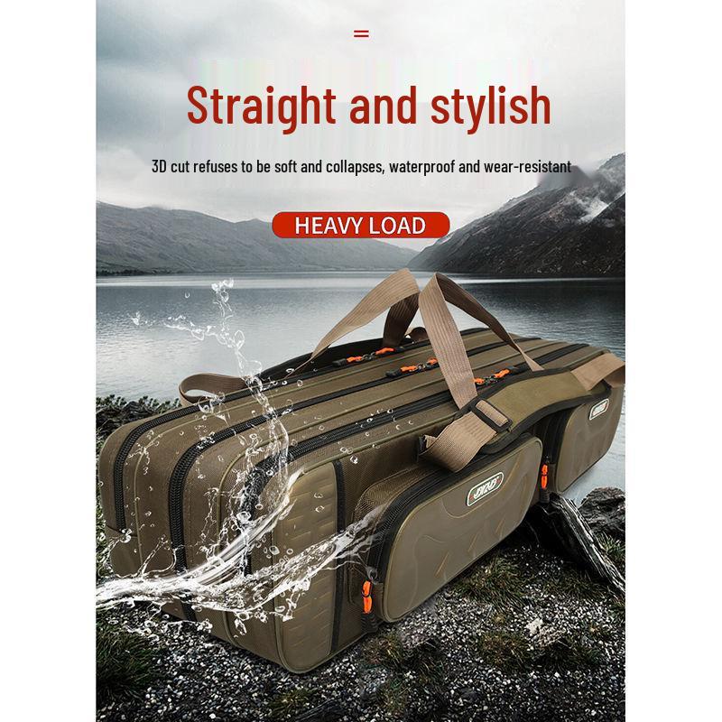Waterproof Lightweight Fishing Rod Bag - Large Capacity & Portable Canvas, Multifunctional Good-Looking Sea Rod Bag.