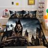 Skull Printing Bedding Cover Bedspreads Teens Double Size Bed Set Cover Microfiber Highend Home Bedclothes