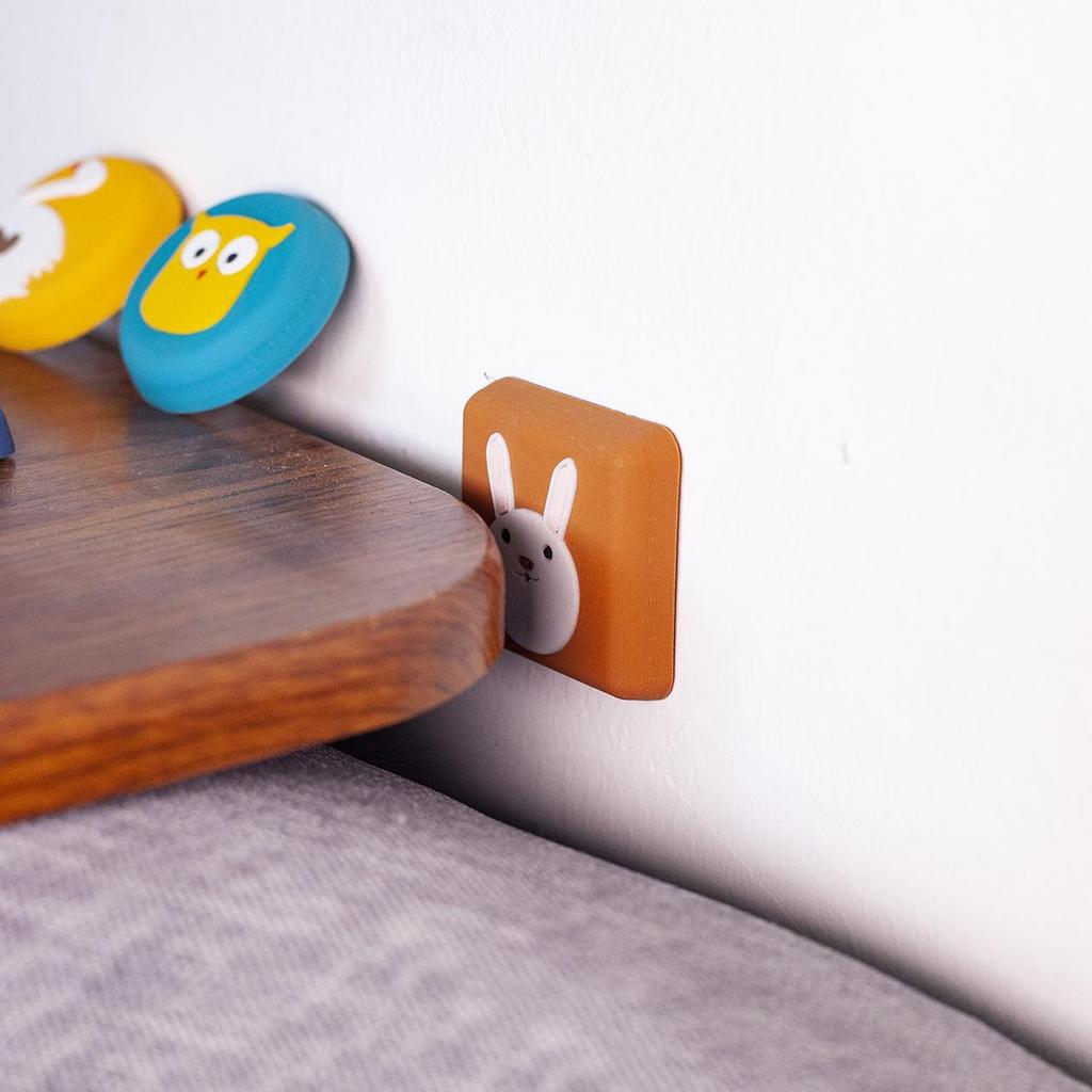 6 Sets Cartoon Silicon Door Anti-collision Pad Thickened Wall Door Handle Protection Pad Table Corner Door Rear Cushioning Mute and Shockproof