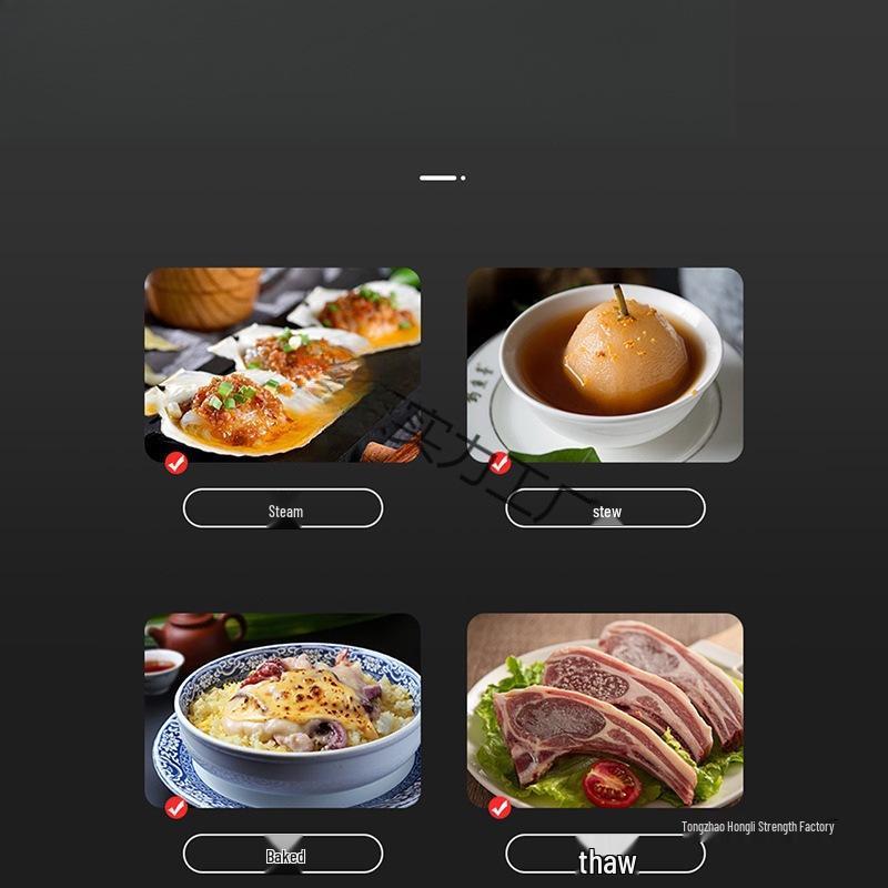 Compact Energy-Efficient Microwave: Quick Heat, Mechanical Knob, Turntable, Steaming & Baking, 2025L Capacity