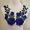 1 Pair Red Rose Flower Patch Multi-color Sew On Patch Floral Patches  Crafts Clothing Accessories