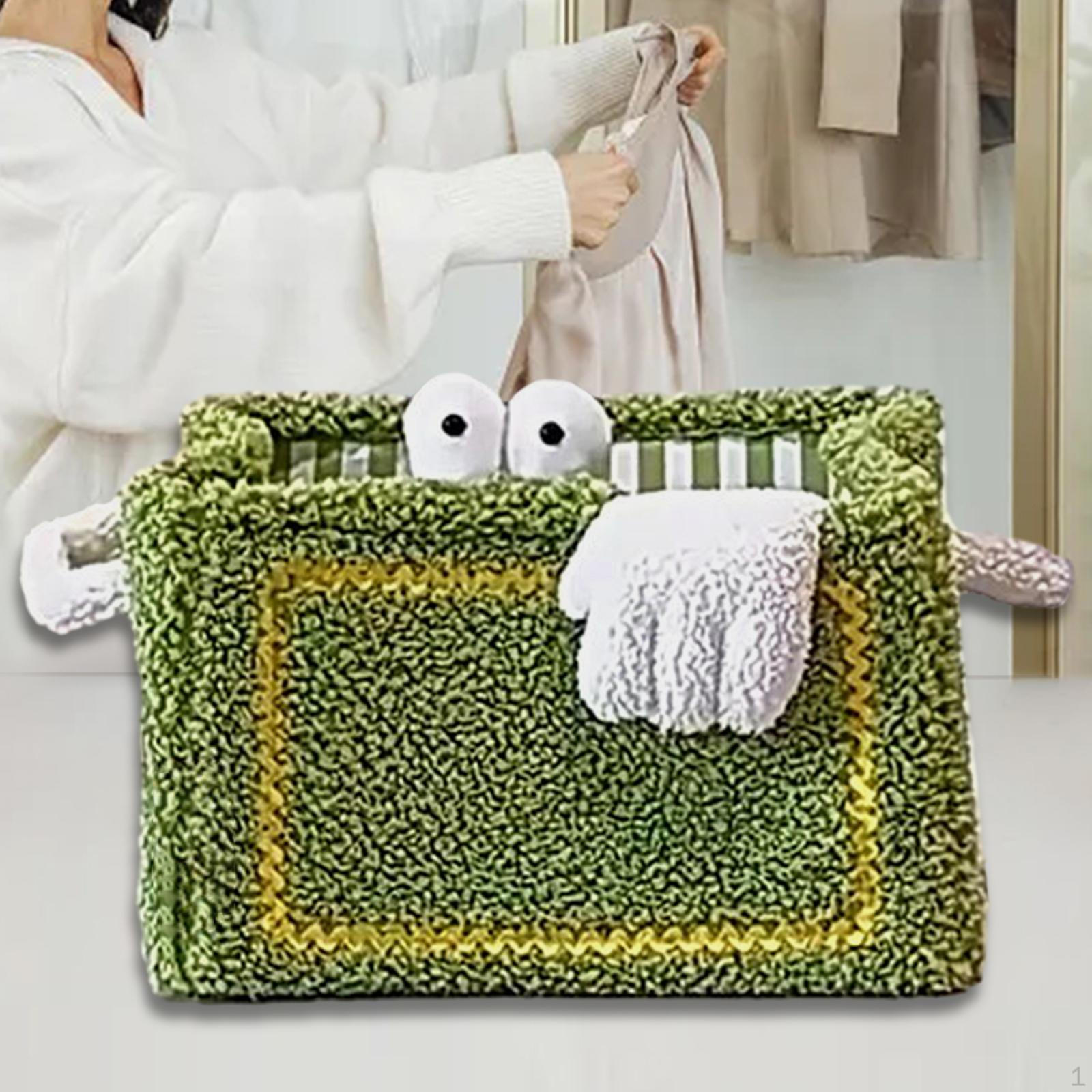 Cute Cartoon Storage Basket for Organizing Kids Toys and Accessories Green 30cmx25cmx20cm 1900₽