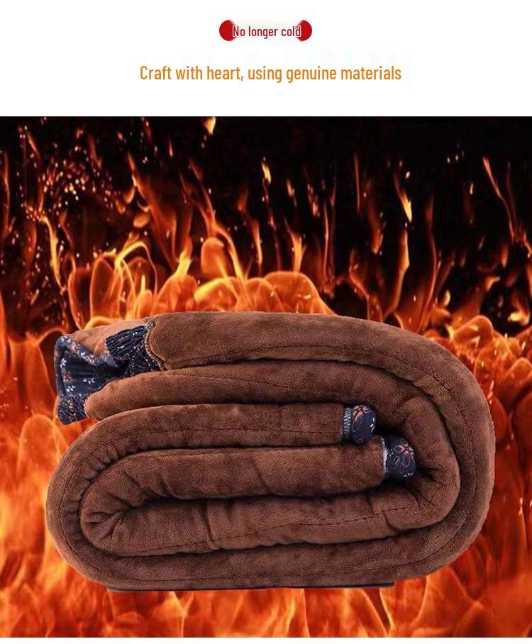 Thickened High-Waisted Warm Camel Pants for Women, Plus Size, Three-Layer, Winter Wear