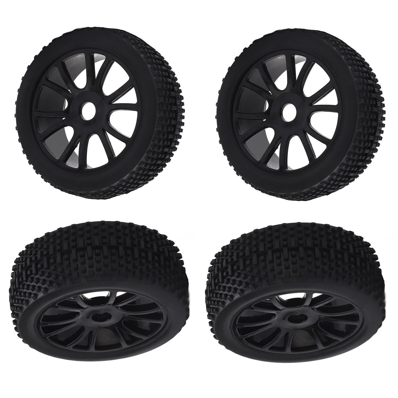 

4Pcs RC Rubber Tires 12 Holes Perfect Grip Force Cushioning Function RC Wheel Rim Tires for 1/8 RC Car