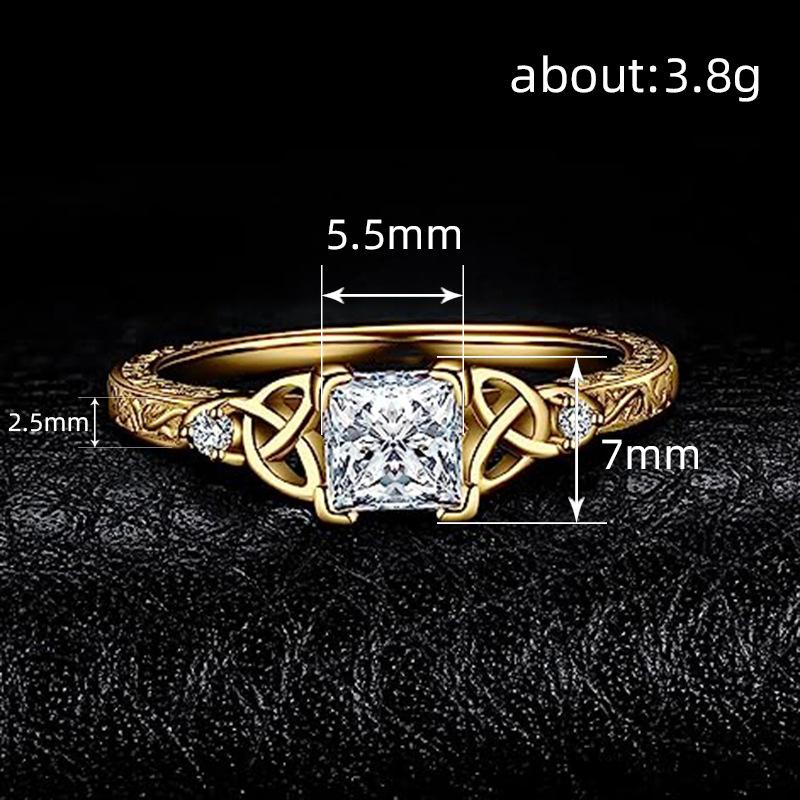 High-End Light Luxury Zircon Ring For Women, Exquisite Design Wedding Ring, Popular Fashion Accessories Jewelry