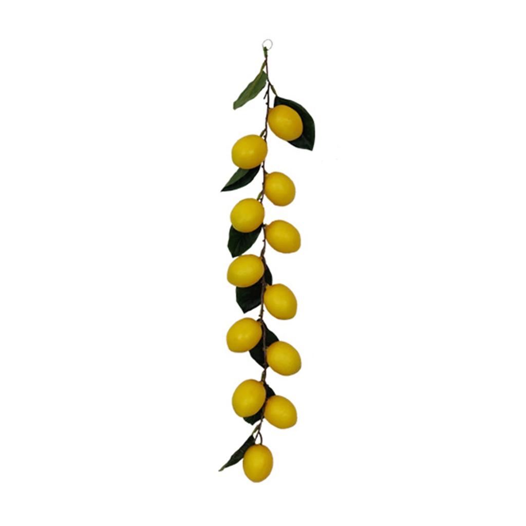 Artificial Lemon Cane Rattan Garland Airtificial 1pcs Decoration Pendant Semi-handmade Hanging Wall Door Green Imitation Plants