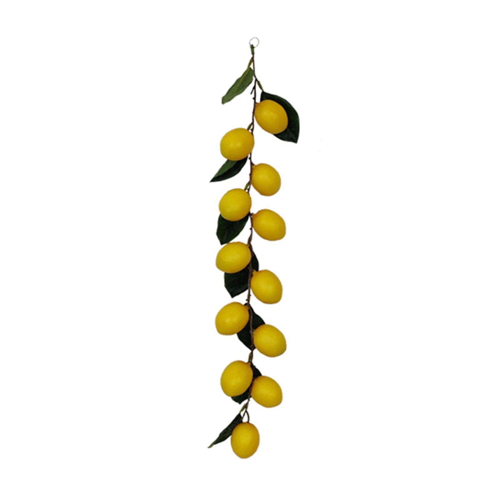 

Artificial Lemon Cane Rattan Garland Airtificial 1pcs Decoration Pendant Semi-handmade Hanging Wall Door Green Imitation Plants