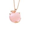 Rose Quartz Christmas Pendant Necklace - Elegant Apple Design, Non-Fading, Sweet Feminine Touch.