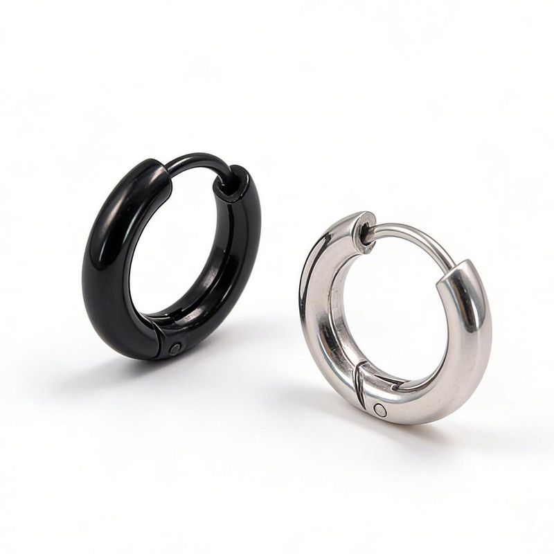 European Hip Hop Hiphop Male Titanium Steel Inscribed Ear Ring