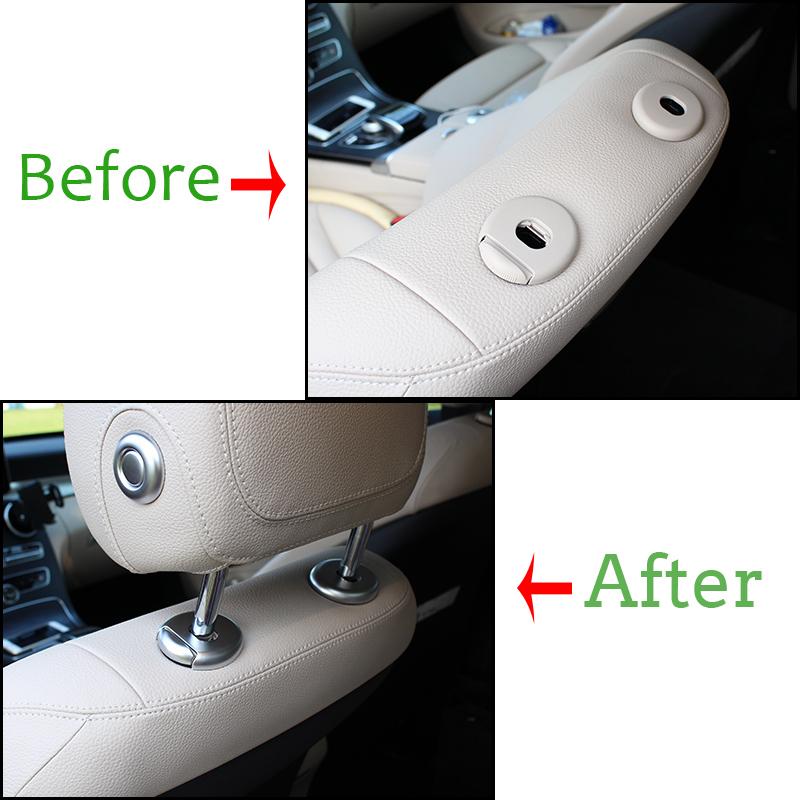 For Mercedes Benz C E Class W205 W213 GLC X253 2015- Car headrest adjustment button cover ABS Accessories