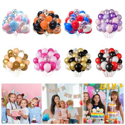 30 szt. 12-calowych metalicznych balonów chromowanych lateksowych balonów ze wstążką na ślub, wieczór panieński, urodziny, baby shower, dekoracja