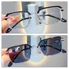 Vintage Square Sunglasses Women Men Anti Blue Light Rectangle Sun Glasses Female Eyewear Pochromic for Male Female Eyeglasses