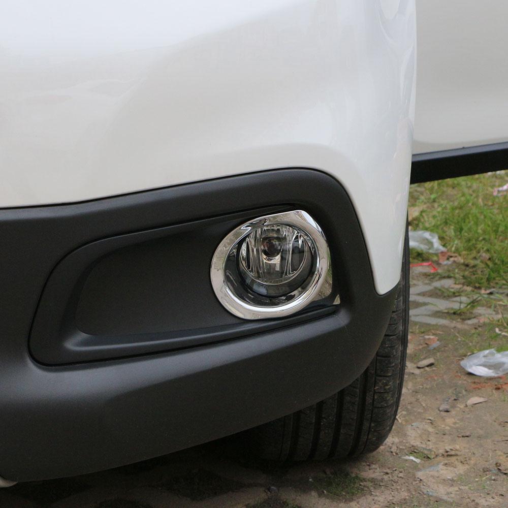 2 Stück ABS Vorne Links Rechts Nebelscheinwerfer Lampenrahmen Abdeckung Zierleiste Dekoration für Peugeot 2008 2014-2019 Autozubehör