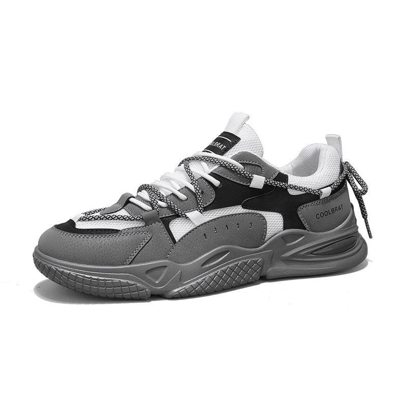 

Youth simple style low-top platform shoes men s personalized color matching lace-up trendy shoes student fashion breathable running shoes 44