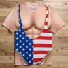 Men's Creative Summer Muscle Pattern T-Shirt