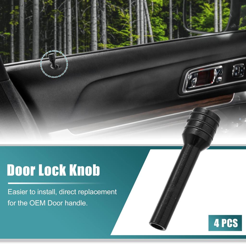 X AUTOHAUX Car Door Lock Knobs Interior Door Lock Knobs Aluminum Alloy Inner Door
