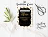 Darling Souvenir Black Birthday Invitation Card Printable Elegant Fill or Write In Blank Party Invites 28 Pcs 5 X 7