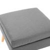 VidaXL Repose-pied Gris clair Tissu