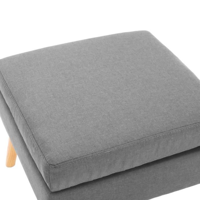 VidaXL Repose-pied Gris clair Tissu