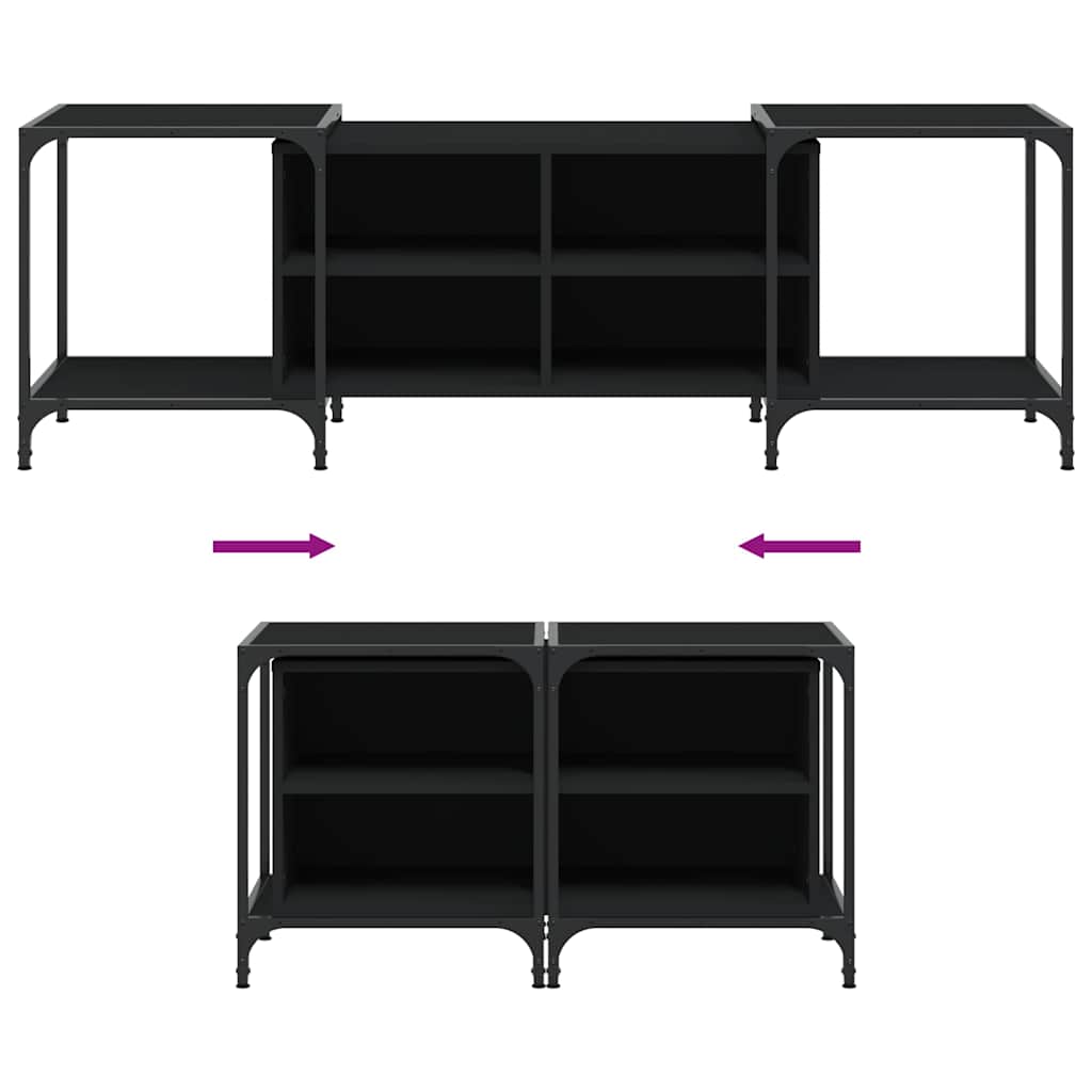 TV Stand Black 153 x 37 x 50 cm Engineered Wood