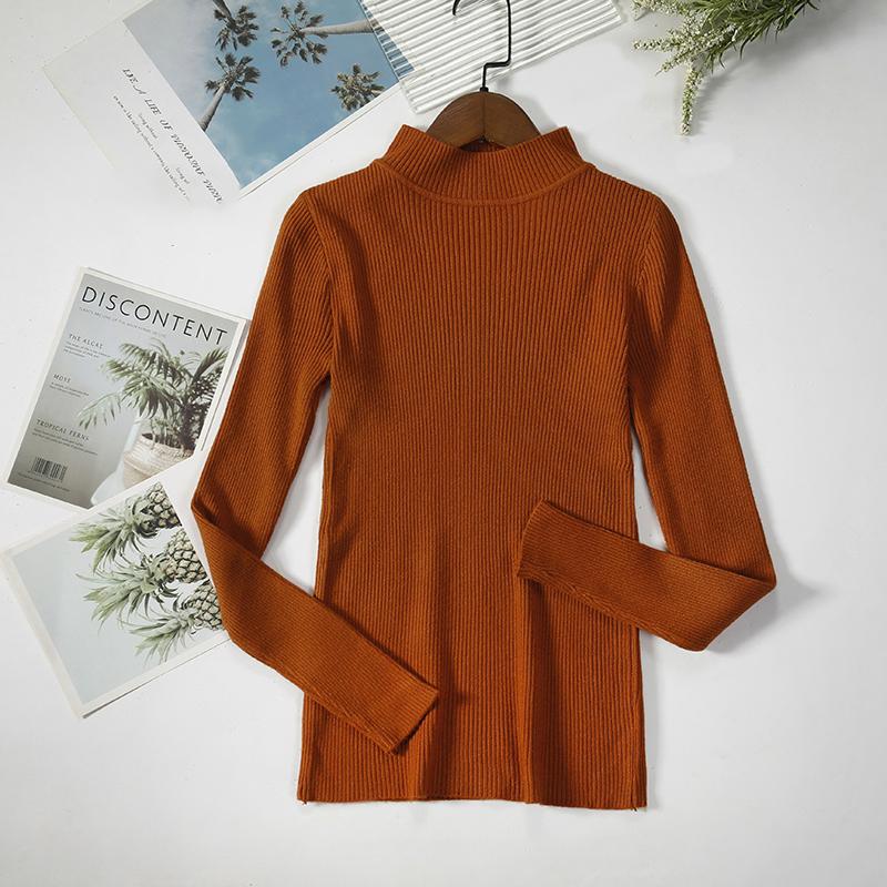 Women Turtleneck Sweater Knitted Soft Pullovers Cashmere Jumpers Basic Solid Soft Sweaters Women Autumn Winter Casual Top