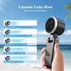 Neuonn Handheld Fan with High Speed (1-5) Cooling Turbo, Portable Handheld Fan with 4000mAh Rechargeable Battery, LED Display 180? Rotation Mini Fan