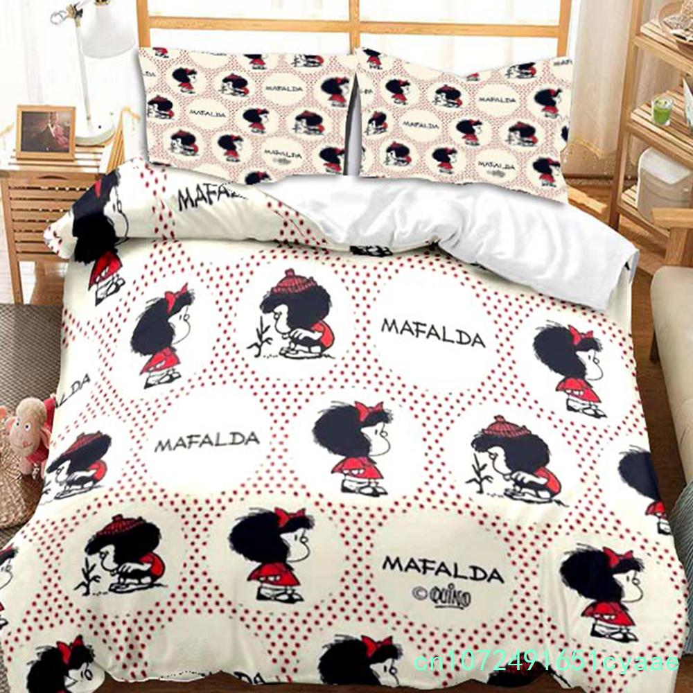 Mafalda Cartoon Quino Comics Bedding Set Duvet Cover Set Adult Children Single Double King Size Duvet Cover And Pillowcases Gift